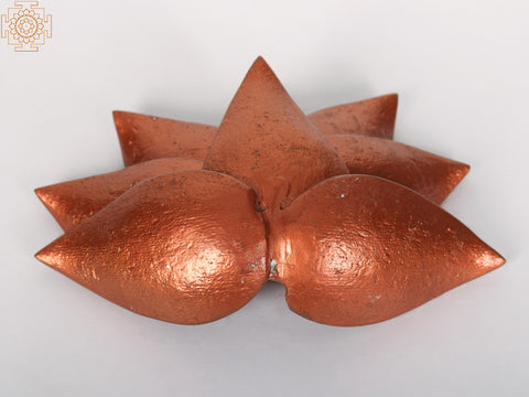 6" Brass Lotus Wall Hanging