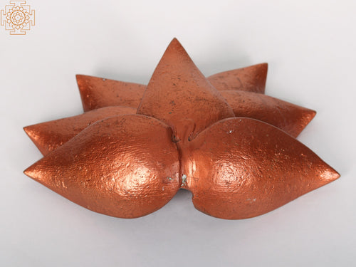 6" Brass Lotus Wall Hanging for Home Decor