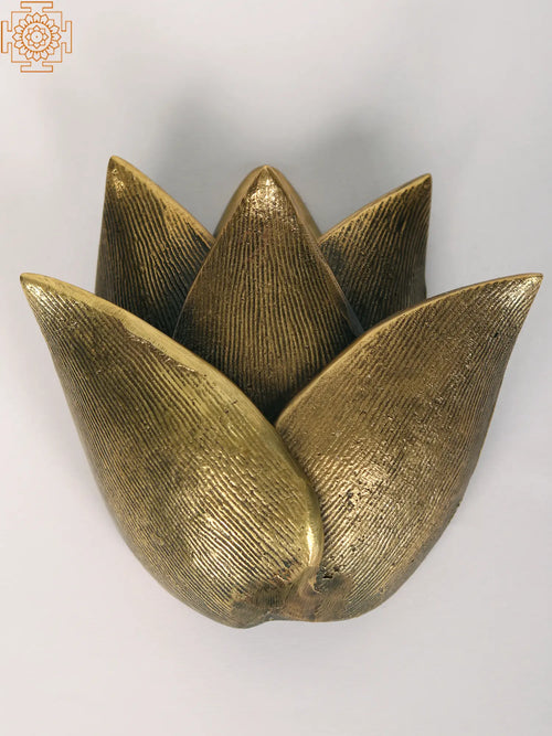 Stylish Brass Lotus Wall Hanging for Home Decor