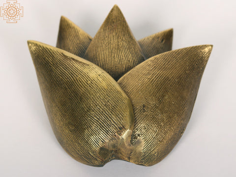Stylish Wall Hanging Lotus in Brass