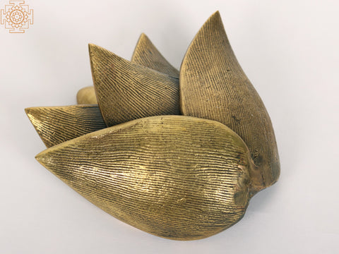 Stylish Wall Hanging Lotus in Brass