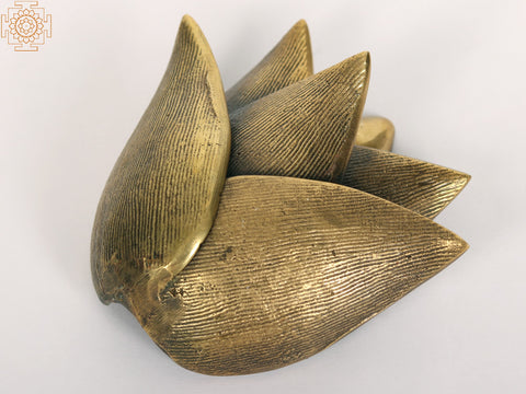 Stylish Wall Hanging Lotus in Brass