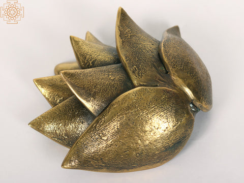 5" Wall Decor Lotus in Brass