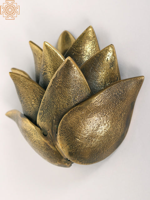5" Wall Decor Lotus in Brass