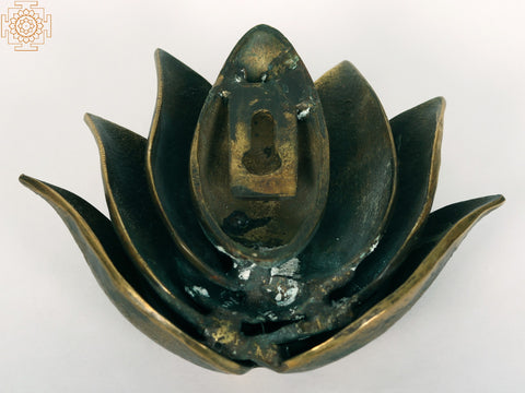 5" Wall Decor Lotus in Brass