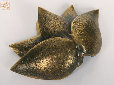 5" Brass Wall Hanging Lotus