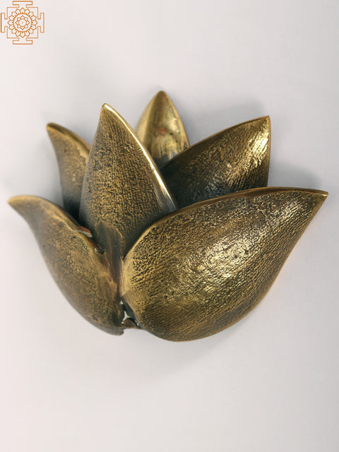 5" Brass Wall Hanging Lotus