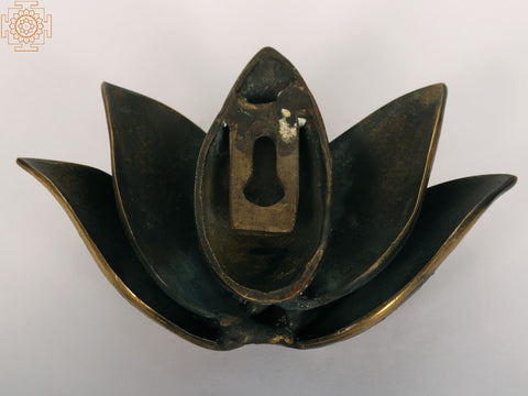 5" Brass Wall Hanging Lotus