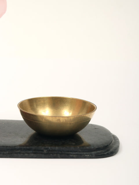6" Rose Quartz Gemstone Parrot on Marble Base with Brass Bowl