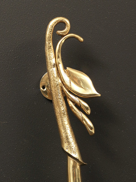 21" Brass Designer Door Handle | Home Altar Decor