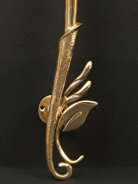 21" Brass Designer Door Handle | Home Altar Decor