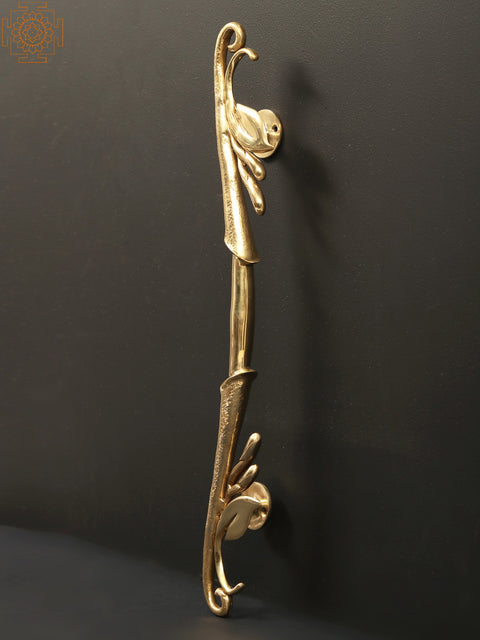 21" Brass Designer Door Handle | Home Altar Decor