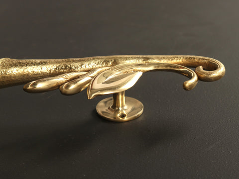 21" Brass Designer Door Handle | Home Altar Decor