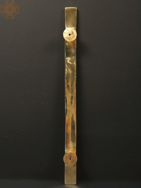 23" Heavy Brass Floral Design Door Handle