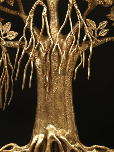 33" Large Brass Tree of Life with Stand