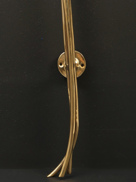25" Flower Buds Designer Door Handle in Brass