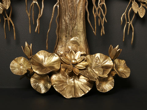 28" Brass Bodhi Tree - Wall Hanging