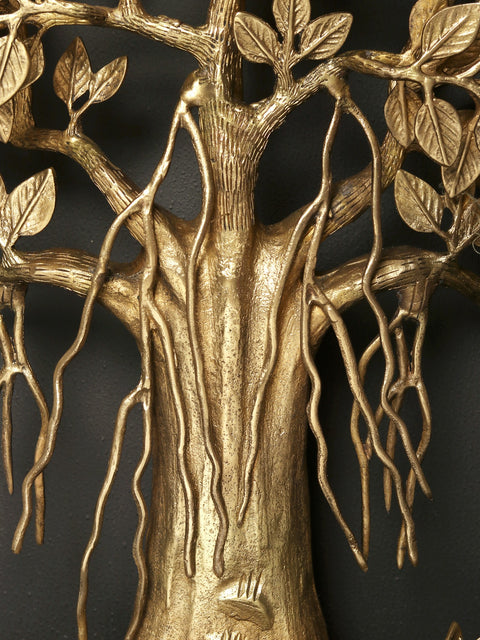 28" Brass Bodhi Tree - Wall Hanging