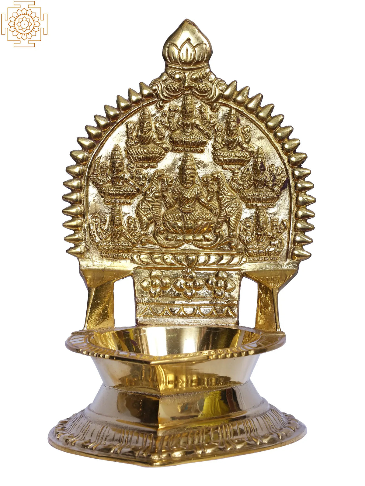 8" Ashtalakshmi Lamp in Brass