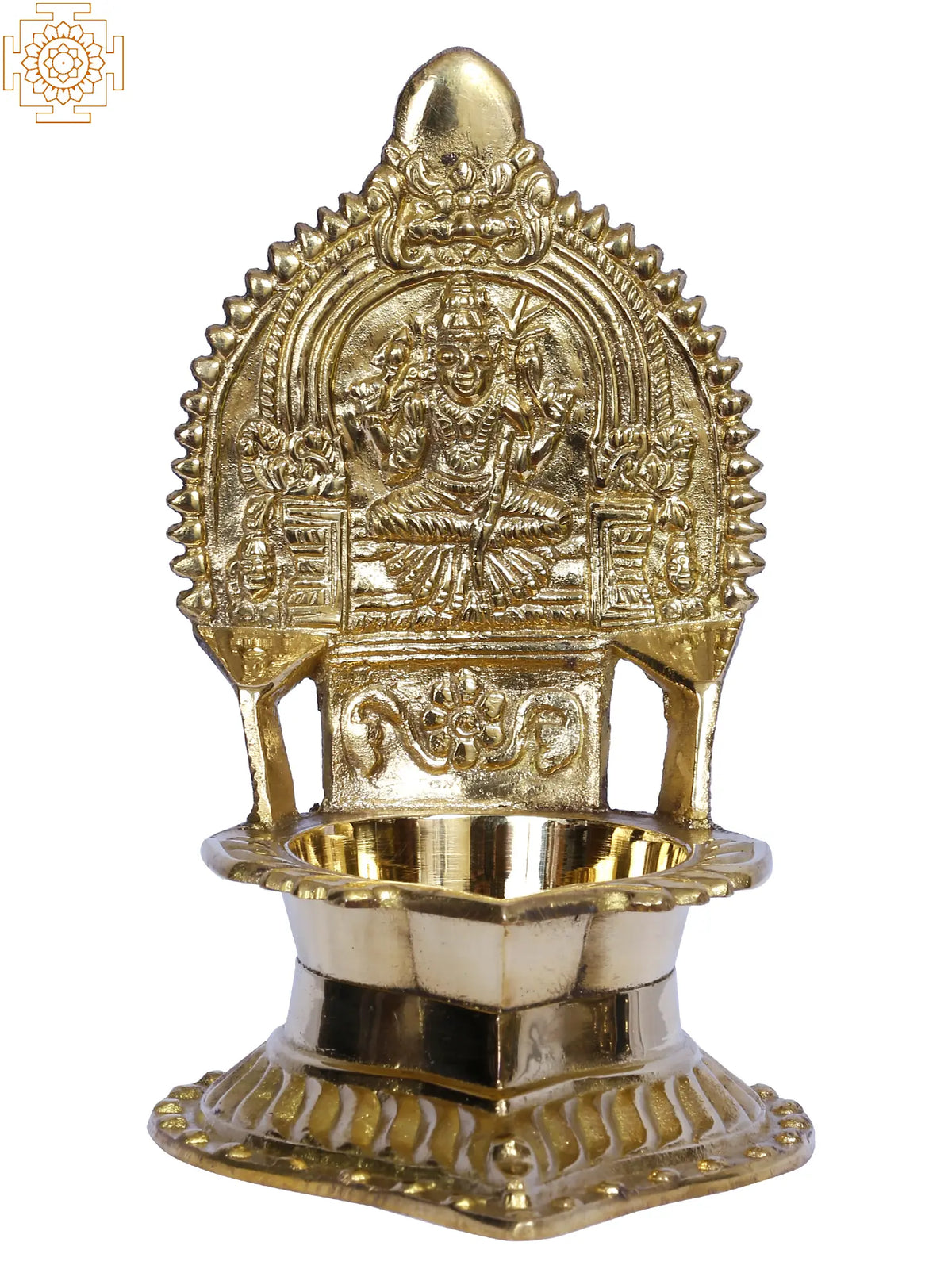 5" Brass Kamakshi Devi Pooja Lamp