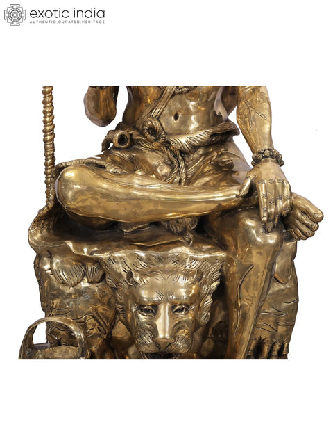 84" (7 Feet) Brass Super Large Bhagawan Shiva | Handmade