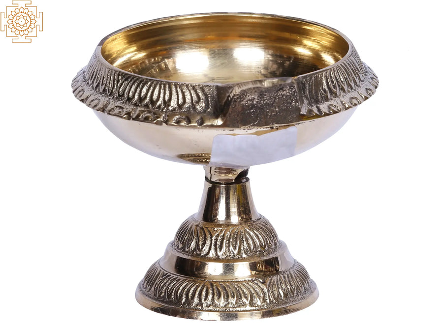 3" Brass Pooja Diya Pair for Home Worship