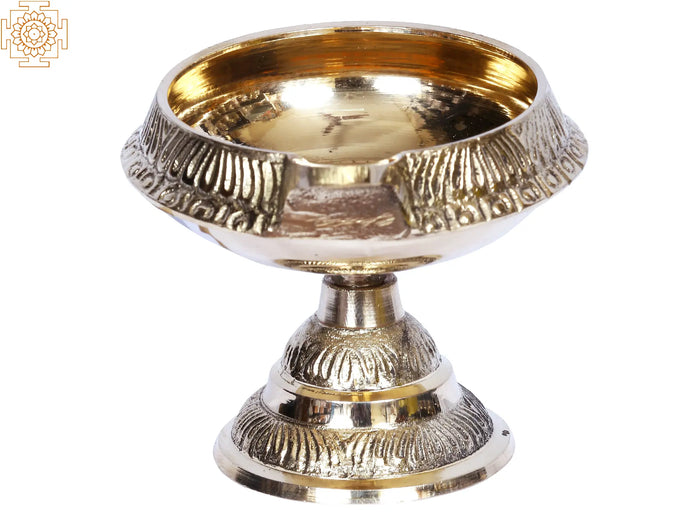 4" Brass Kubera Lamp (Diya) | Price Per Pair