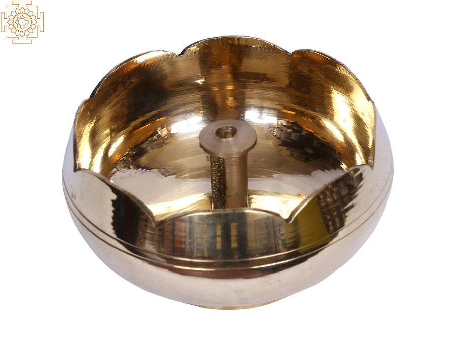 2" Handmade Brass Pooja Diya for Home Decor
