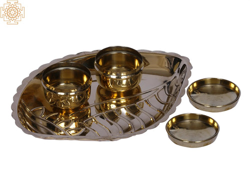 8" Brass Sindoor Roli Puja Box for Pooja