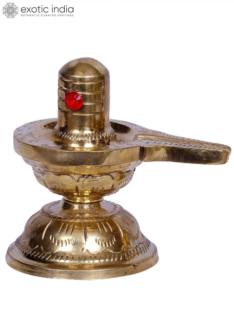 4" Brass Shivalinga - Nandi Set
