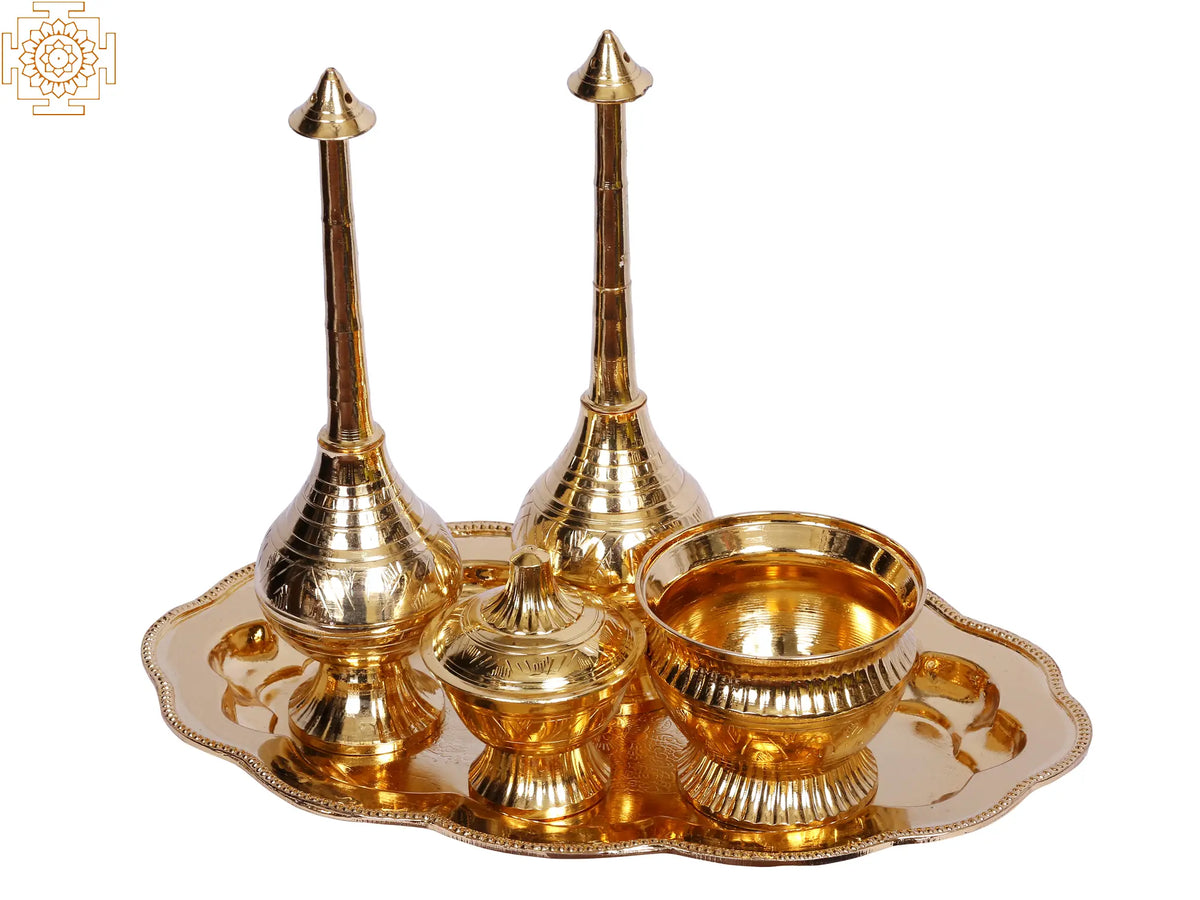 11" Brass Rose Water Sprinkler Set (Set of 5)