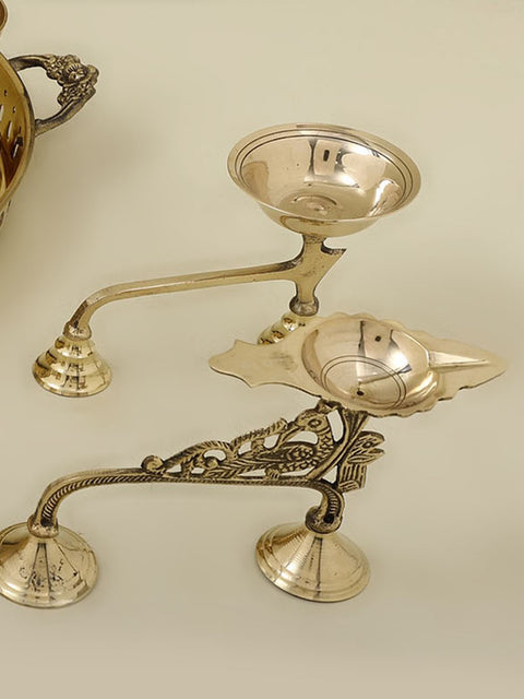 Brass Puja Thali Set (15 Piece Set)