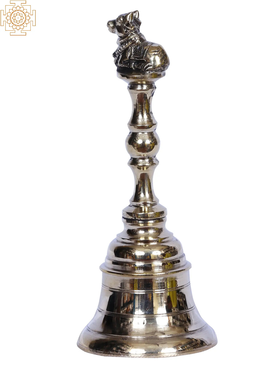 6" Brass Nandi Bell for Pooja Ritual