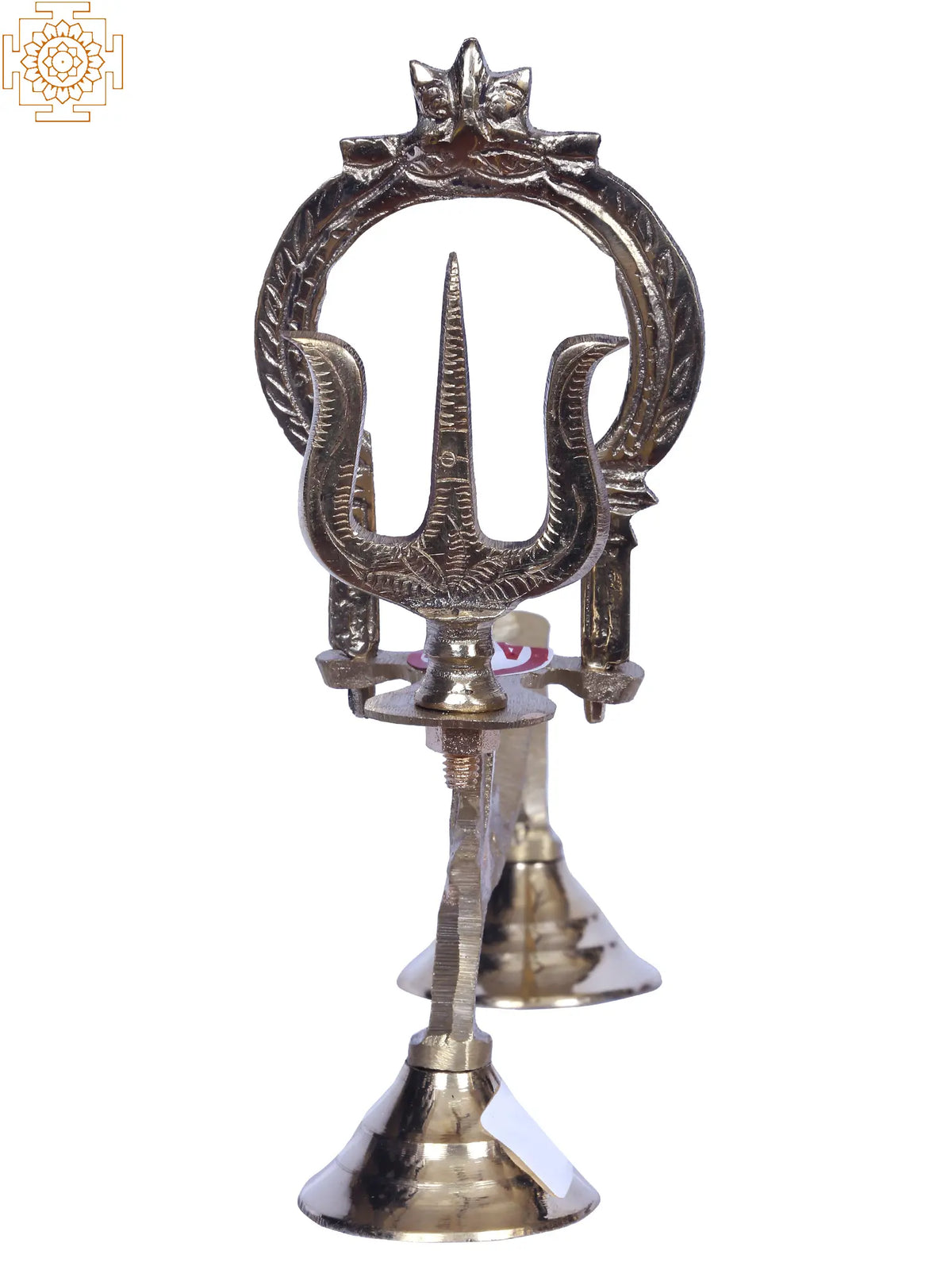 8" Brass Shodash Upachara - Trishul