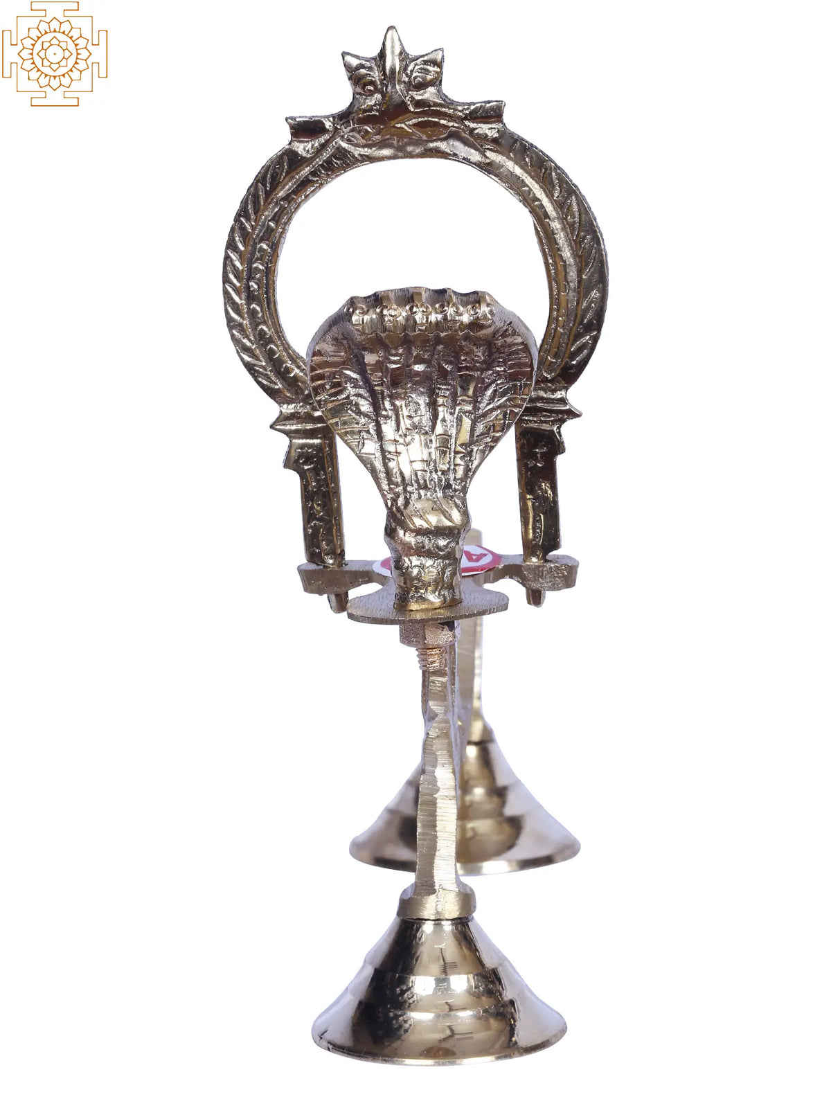 8" Brass Shodash Upachara Lamp – Serpent (Nagadipa)