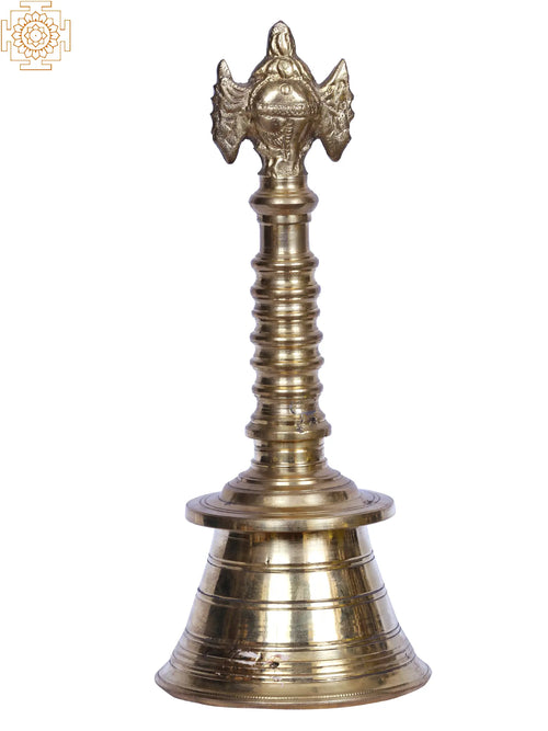 11" Brass Chakra Puja Bell for Meditation and Pooja