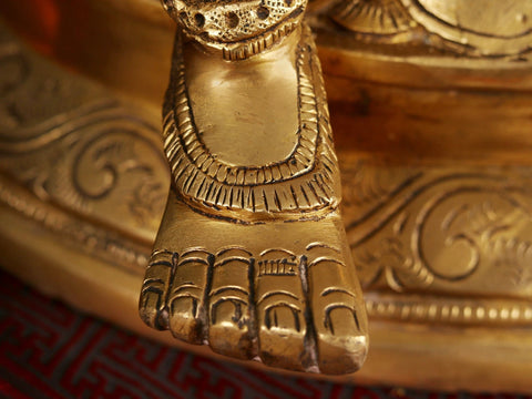 32" Brass Large Goddess Mariamman (South Indian Durga) Statue