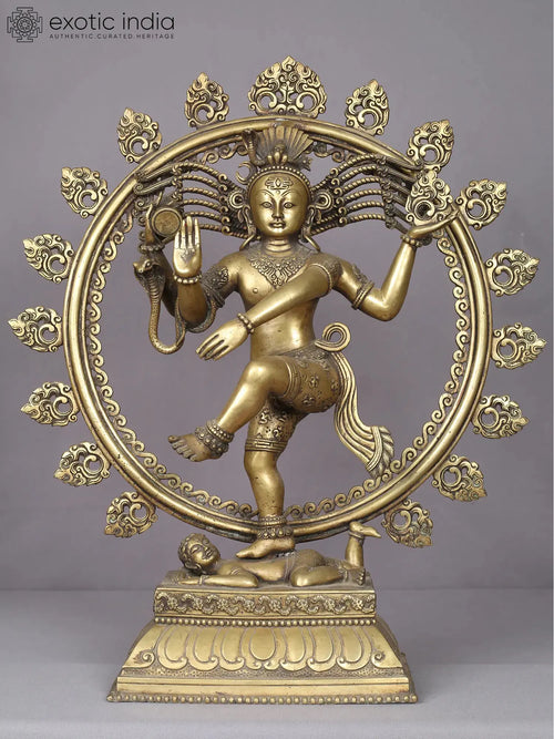 21" Nataraja Handmade Brass Statue Hindu God Sculpture