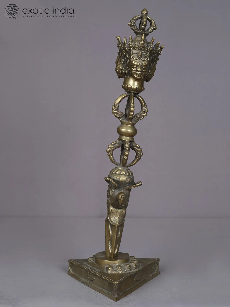 16" Phurwa Brass Statue From Nepal