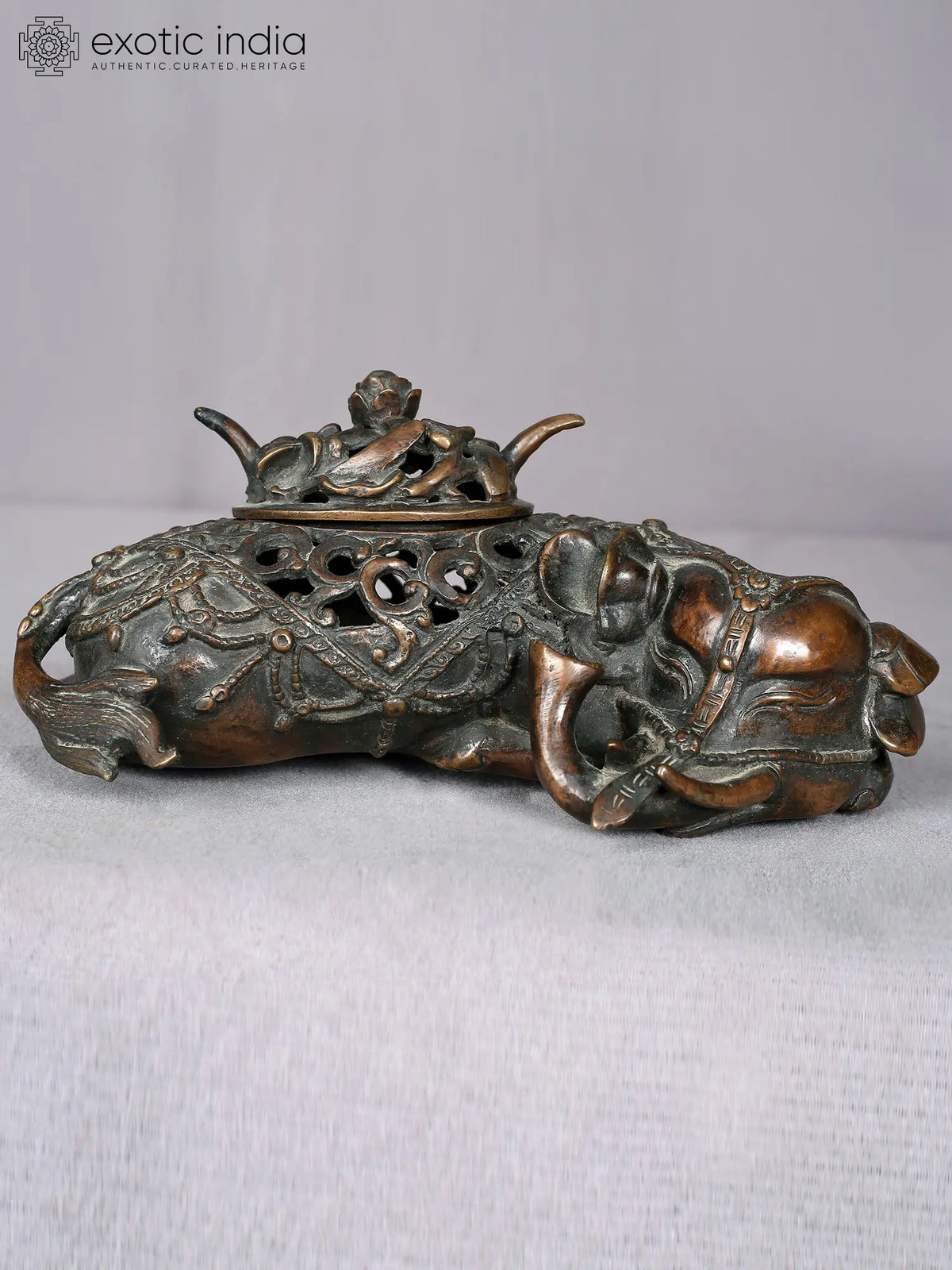 8" Elephant Incense Burner from Nepal