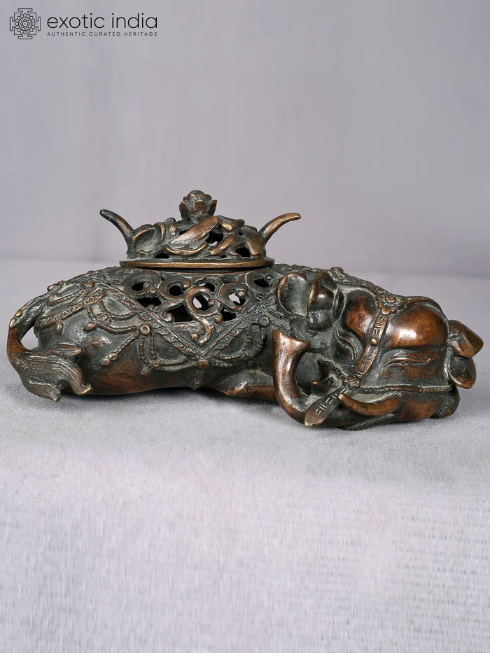 8" Elephant Incense Burner from Nepal