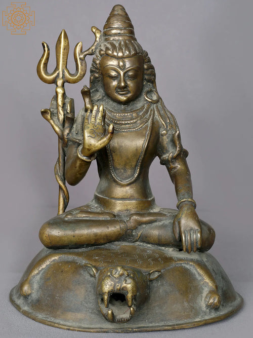 12" Brass Lord Shiva Handmade Sculpture