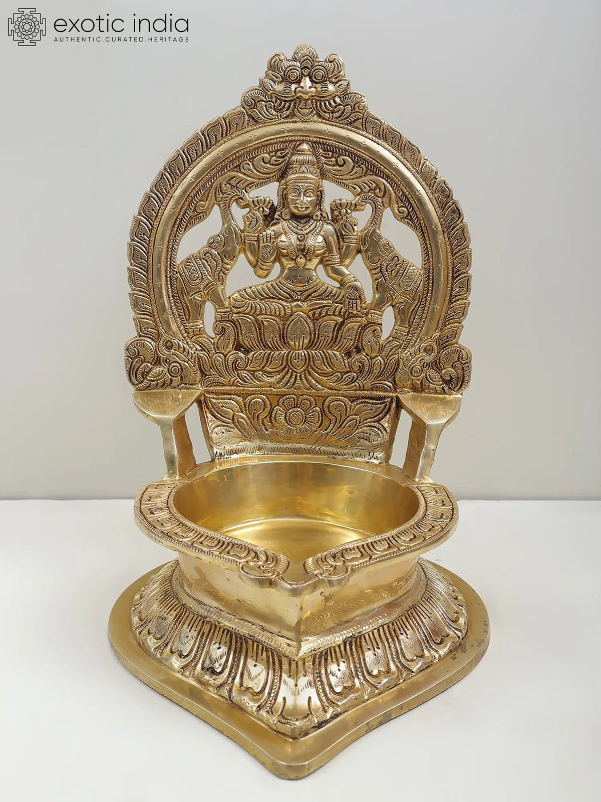 Brass Lakshmi Oil Lamp for Pooja