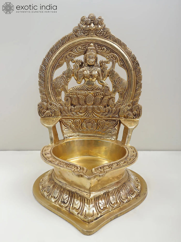 Brass Lakshmi Oil Lamp for Pooja