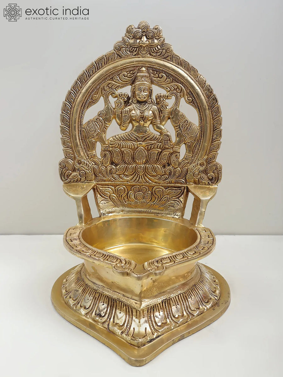 Brass Lakshmi Oil Lamp for Pooja