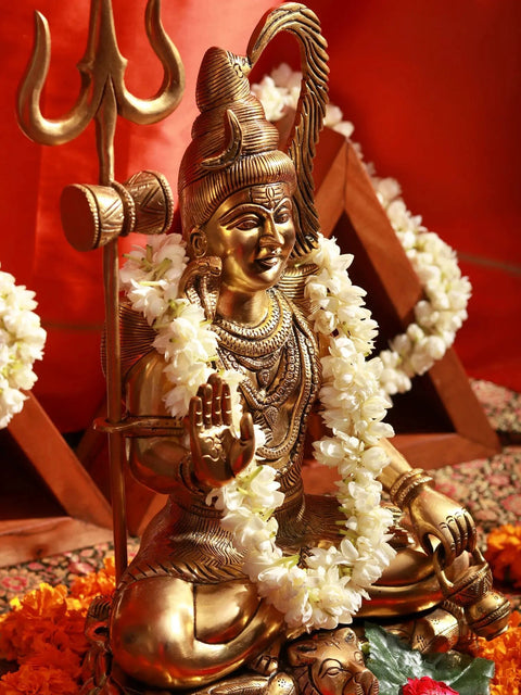 15" Brass Mahadeva Lord Shiva