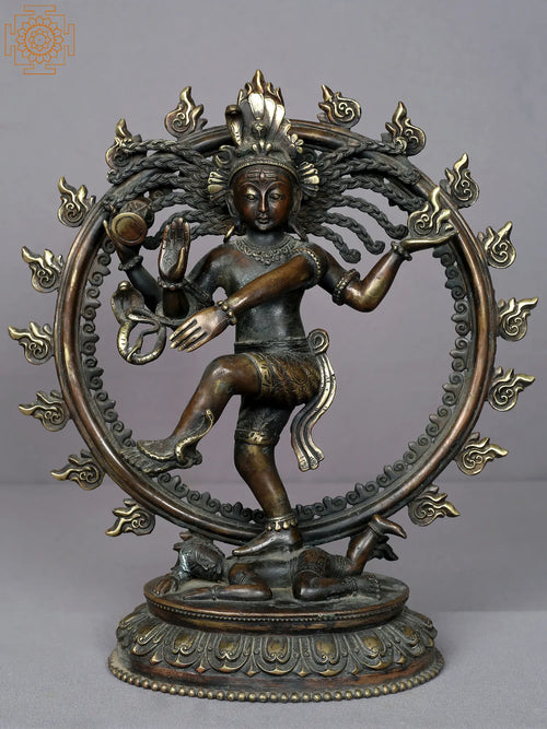 12" Brass Lord Nataraja Statue Handmade From Nepal