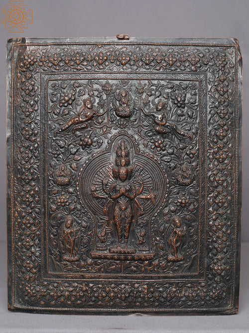 13" Lokeshwar Brass Wall Hanging Statue for Home Pooja