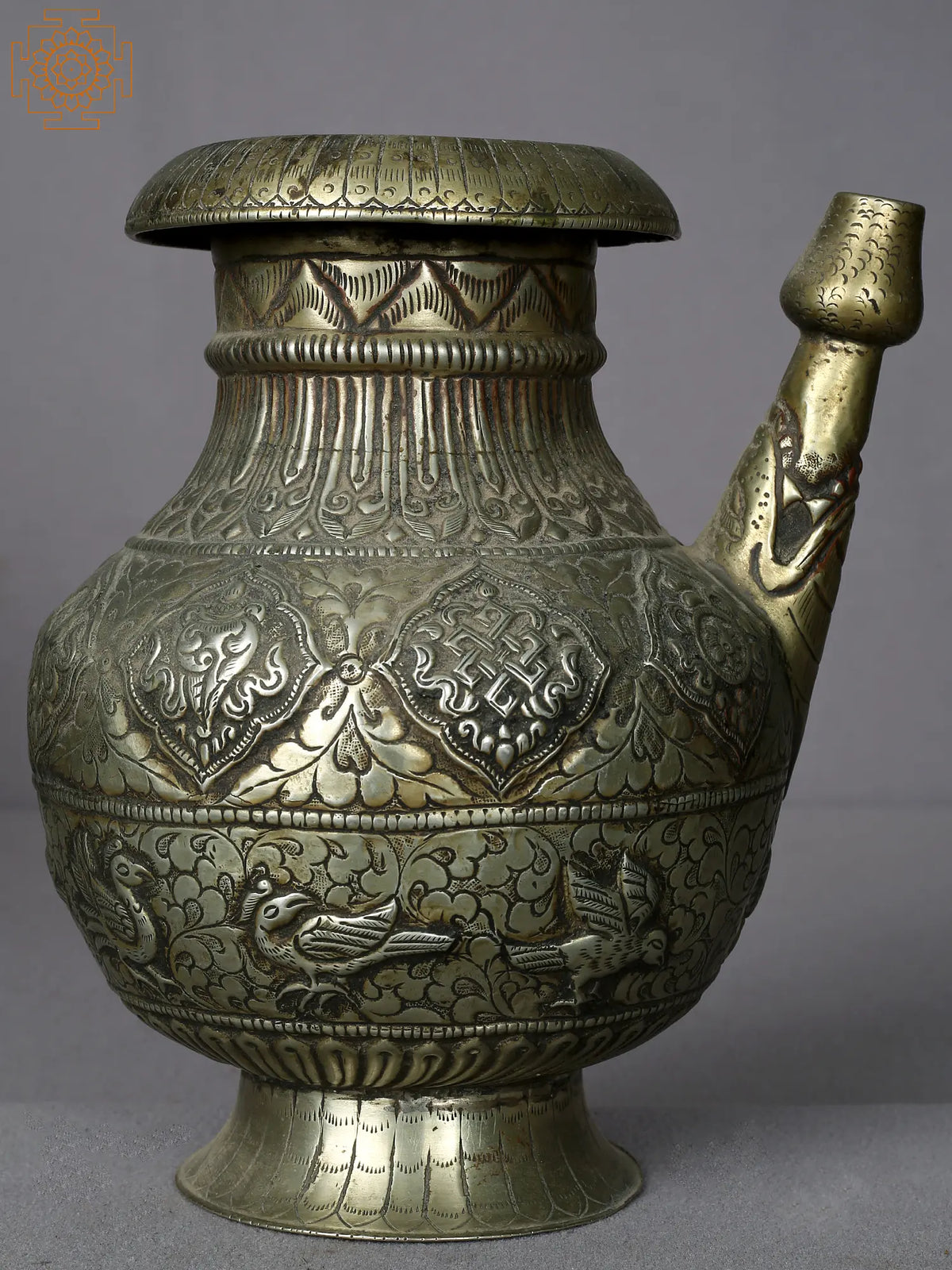 8" Brass Karuwa (Drinking Water Pot) from Nepal