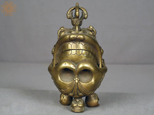 5" Brass Kapala Incense Burner Handmade from Nepal